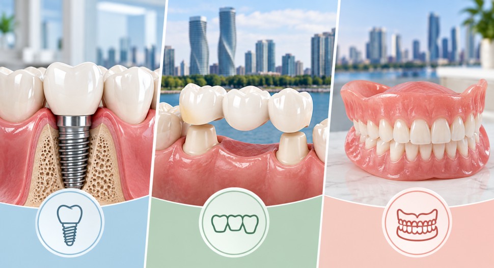 Dental Implants vs. Bridges vs. Dentures